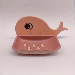 Whale Shape 2 Layer Soap Dish Cartoon Animal Drain Soap Holder