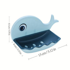 Whale Shape 2 Layer Soap Dish Cartoon Animal Drain Soap Holder
