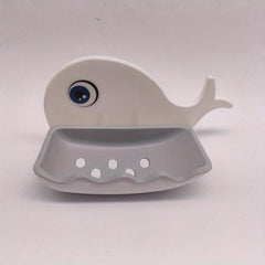 Whale Shape 2 Layer Soap Dish Cartoon Animal Drain Soap Holder