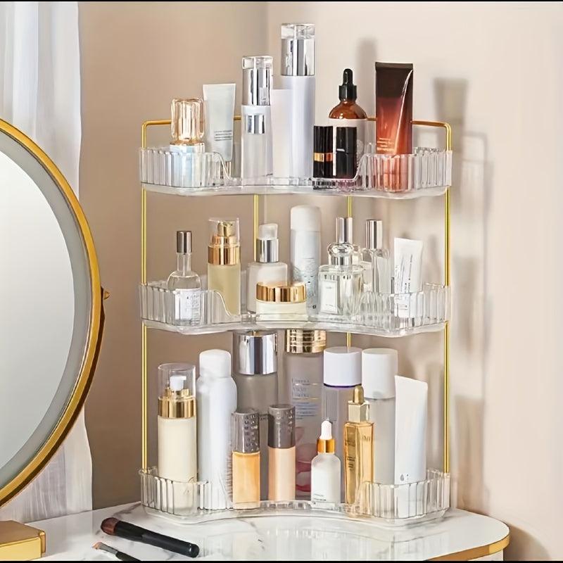 Triangular Makeup Organizer Corner Storage Rack