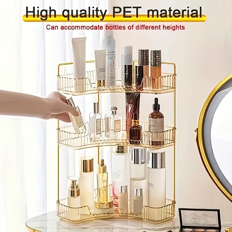 Triangular Makeup Organizer Corner Storage Rack