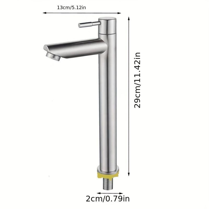 Modern Stainless Steel Single Handle Bathroom Sink Faucet