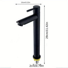 Modern Stainless Steel Single Handle Bathroom Sink Faucet