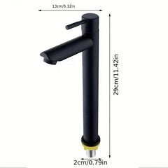 Modern Stainless Steel Single Handle Bathroom Sink Faucet