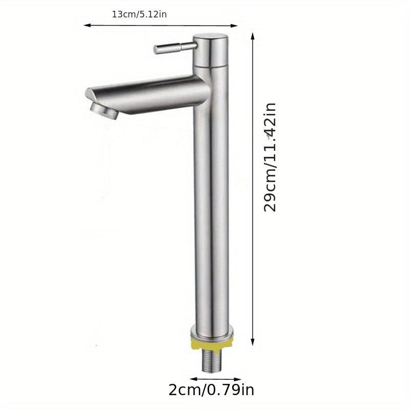 Modern Stainless Steel Single Handle Bathroom Sink Faucet