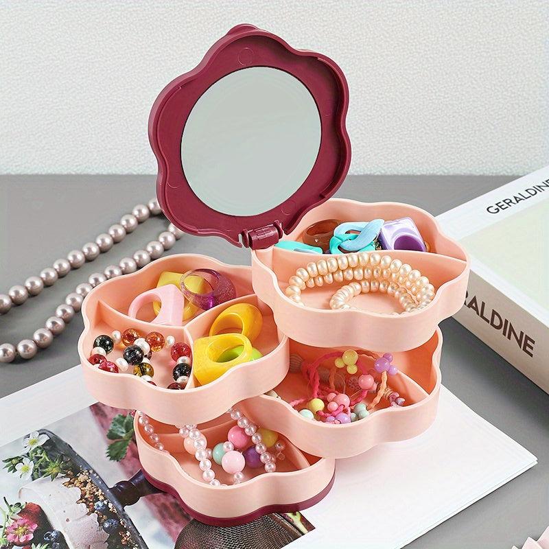 Rotating Jewelry Storage Box Large Capacity Organizer