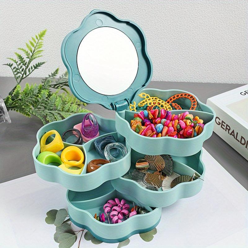 Rotating Jewelry Storage Box Large Capacity Organizer