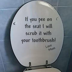 Funny Toilet Lid Decal Self Adhesive Sticker Bathroom Decor