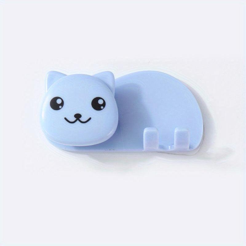 Cat Wall Mounted Toothpaste & Toothbrush Holder