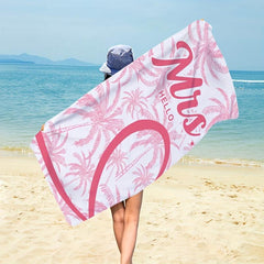 Coconut Tree Beach Towel Soft Microfiber for Swimming Bath Pool and Beach