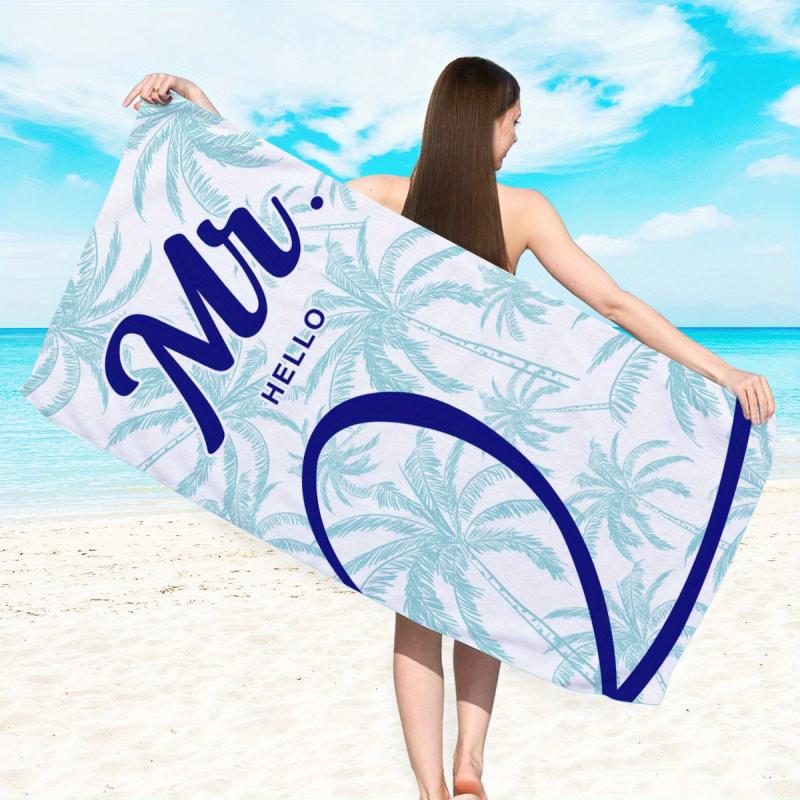 Coconut Tree Beach Towel Soft Microfiber for Swimming Bath Pool and Beach