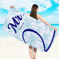 Coconut Tree Beach Towel Soft Microfiber for Swimming Bath Pool and Beach
