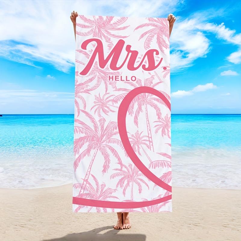 Coconut Tree Beach Towel Soft Microfiber for Swimming Bath Pool and Beach