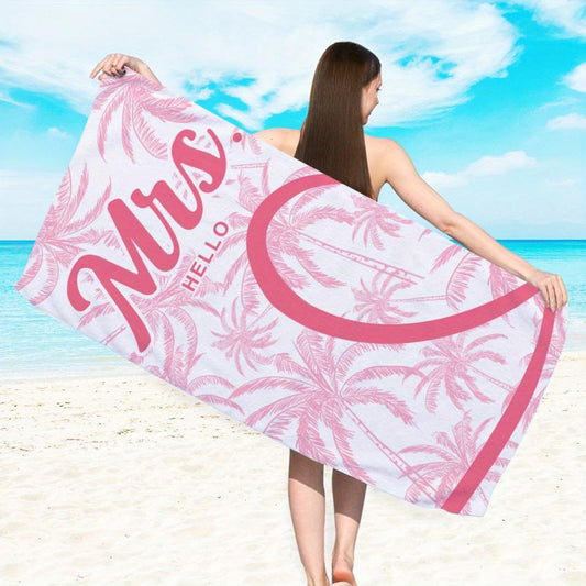 Coconut Tree Beach Towel Soft Microfiber for Swimming Bath Pool and Beach