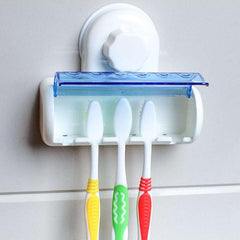 Suction Cup Toothbrush Holder Wall Mounted Rack