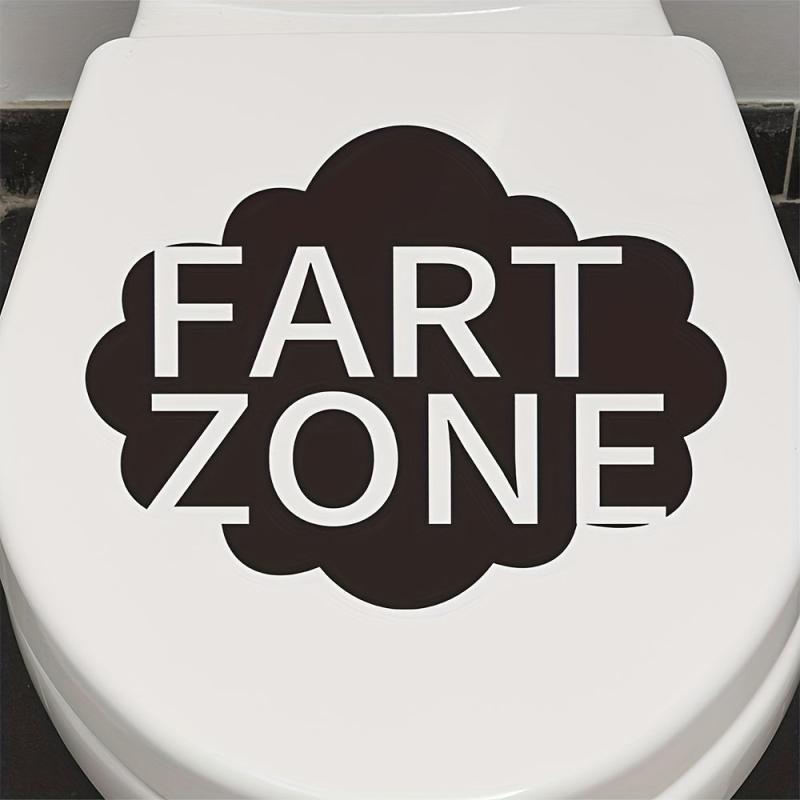 Funny Toilet Lid Decal Self Adhesive Sticker Bathroom Decor