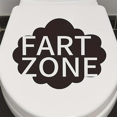 Funny Toilet Lid Decal Self Adhesive Sticker Bathroom Decor