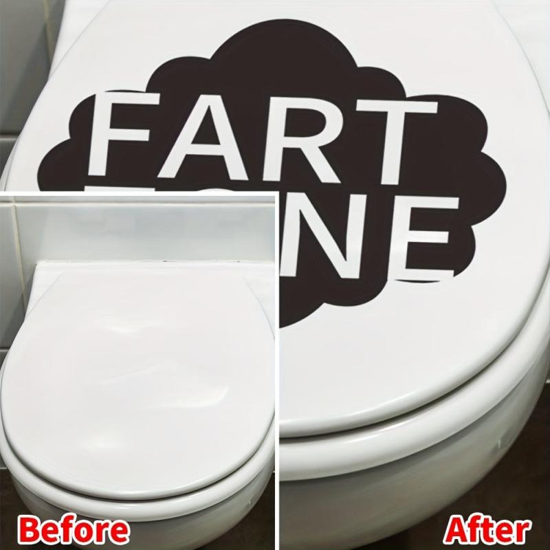 Funny Toilet Lid Decal Self Adhesive Sticker Bathroom Decor