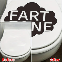 Funny Toilet Lid Decal Self Adhesive Sticker Bathroom Decor
