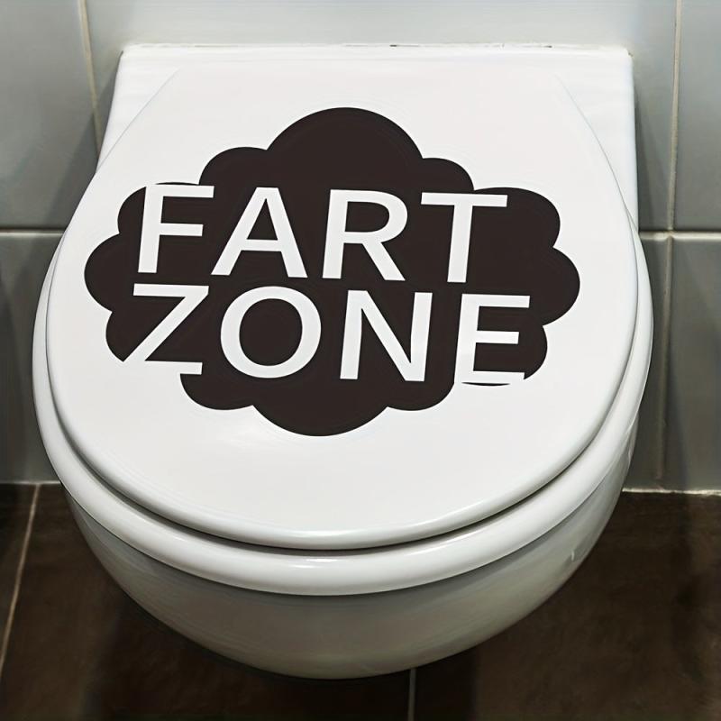 Funny Toilet Lid Decal Self Adhesive Sticker Bathroom Decor