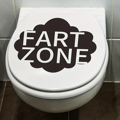 Funny Toilet Lid Decal Self Adhesive Sticker Bathroom Decor