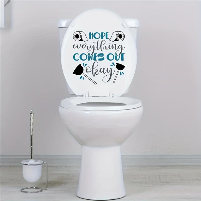 Toilet Lid Decal Self Adhesive PVC Wall Sticker Bathroom Deco