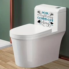 Toilet Lid Decal Self Adhesive PVC Wall Sticker Bathroom Deco