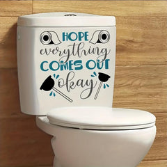 Toilet Lid Decal Self Adhesive PVC Wall Sticker Bathroom Deco