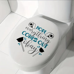 Toilet Lid Decal Self Adhesive PVC Wall Sticker Bathroom Deco