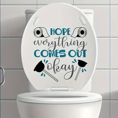 Toilet Lid Decal Self Adhesive PVC Wall Sticker Bathroom Deco