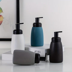 Ceramic Foaming Hand Soap Dispenser Bathroom Lotion Bottle With Pump