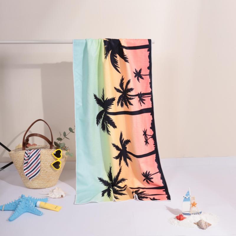 Coconut Tree Print Microfiber Beach Towel 150x70cm
