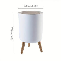 Plastic Trash Can With Lid for Home Bathroom Bedroom