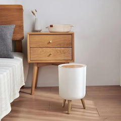 Plastic Trash Can With Lid for Home Bathroom Bedroom