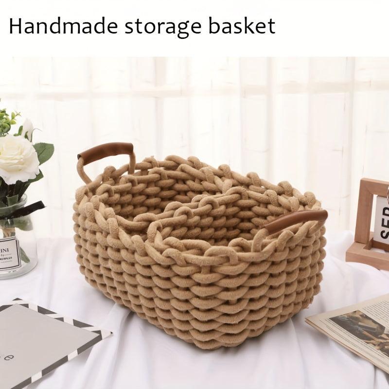 Handwoven Storage Basket for Cosmetics Toys Snacks Picnic Life