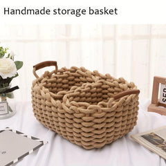 Handwoven Storage Basket for Cosmetics Toys Snacks Picnic Life