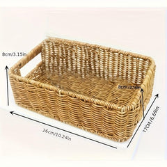 Large Capacity Rattan Woven Storage Basket for Home Tidying