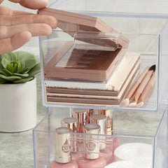 Drawer Type Cosmetic Storage Box Transparent Plastic Desktop Organization