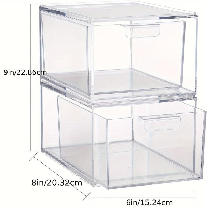 Drawer Type Cosmetic Storage Box Transparent Plastic Desktop Organization