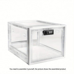 Lockable Medicine Storage Box for Home School Office, 30.3cmx23.6cmx19cm