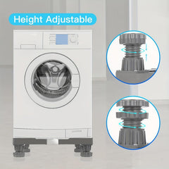 Adjustable Washing Machine Base Stand with 4 Strong Feet