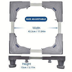 Adjustable Washing Machine Base Stand with 4 Strong Feet