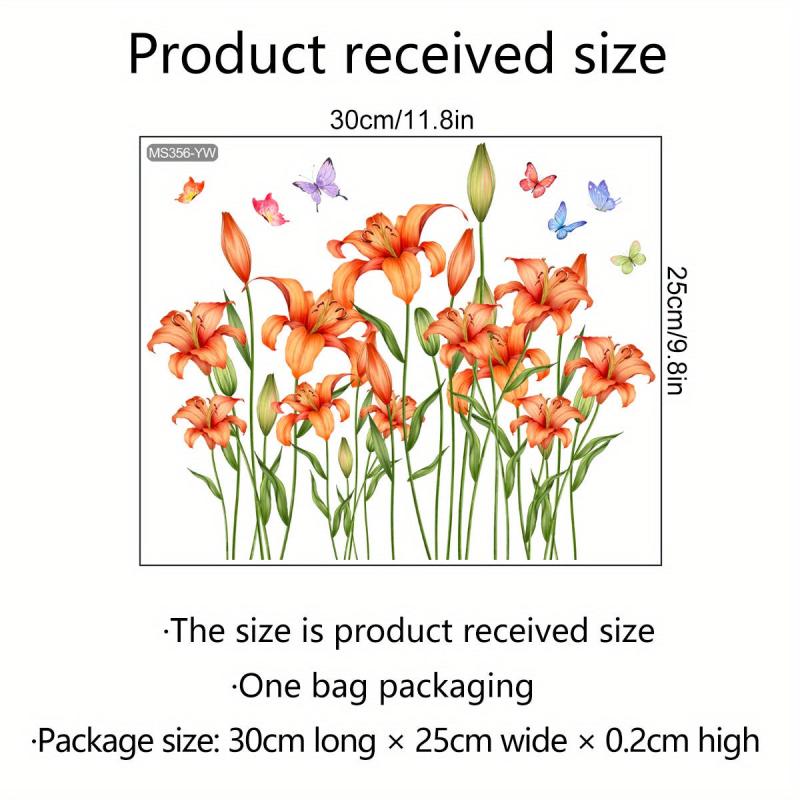 Flowers Butterfly Toilet Stickers Bathroom Self Adhesive Restroom Wall Decal