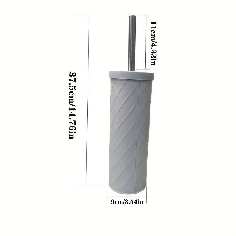 Stainless Steel Toilet Brush With Holder Long Handle No Dead Corner Bathroom Acc
