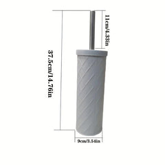 Stainless Steel Toilet Brush With Holder Long Handle No Dead Corner Bathroom Acc
