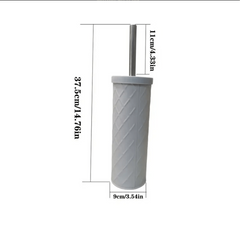 Stainless Steel Toilet Brush With Holder Long Handle No Dead Corner Bathroom Acc