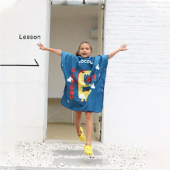 Kids Hooded Beach Towel Microfiber Absorbent Bath Towel