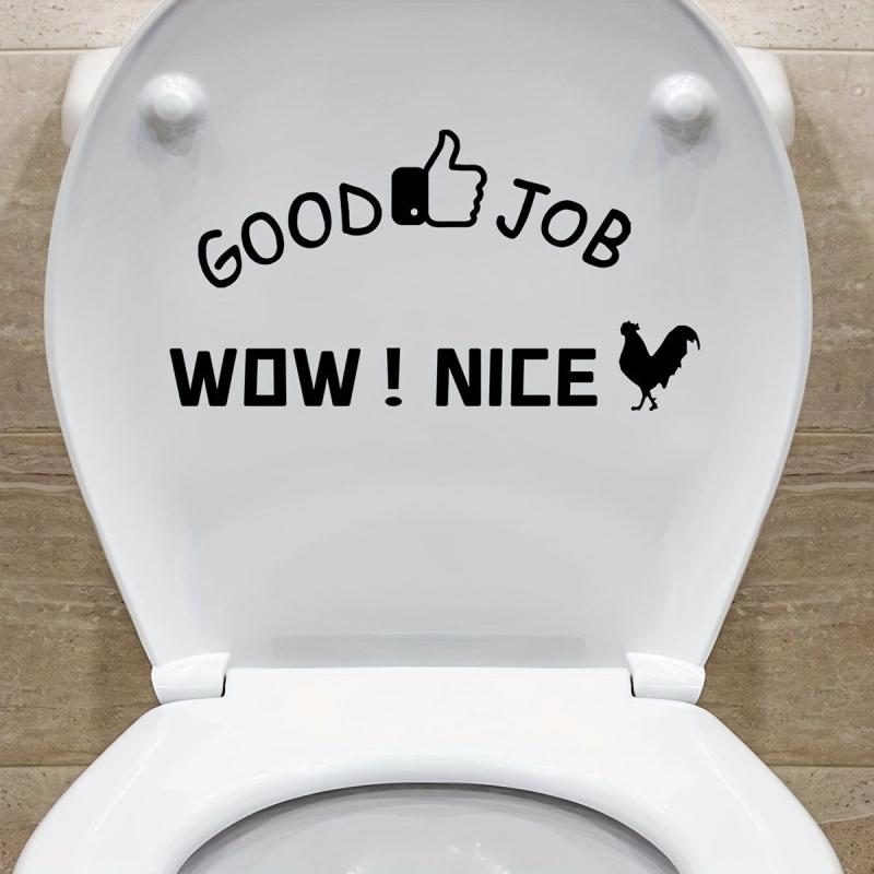 Funny Toilet Lid Decal Self Adhesive Wall Sticker Bathroom Decor