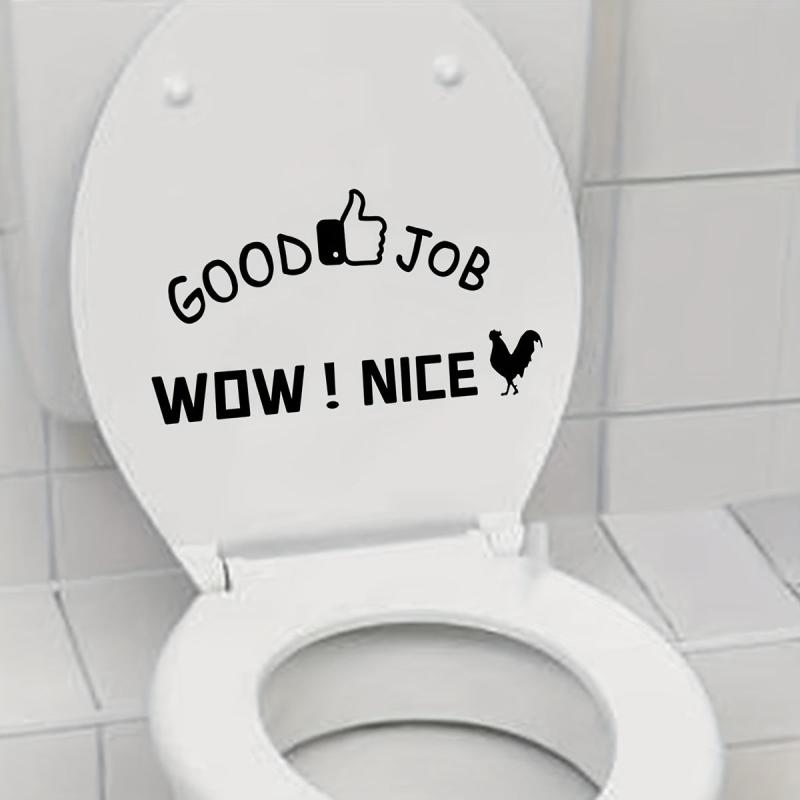 Funny Toilet Lid Decal Self Adhesive Wall Sticker Bathroom Decor