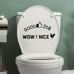 Funny Toilet Lid Decal Self Adhesive Wall Sticker Bathroom Decor